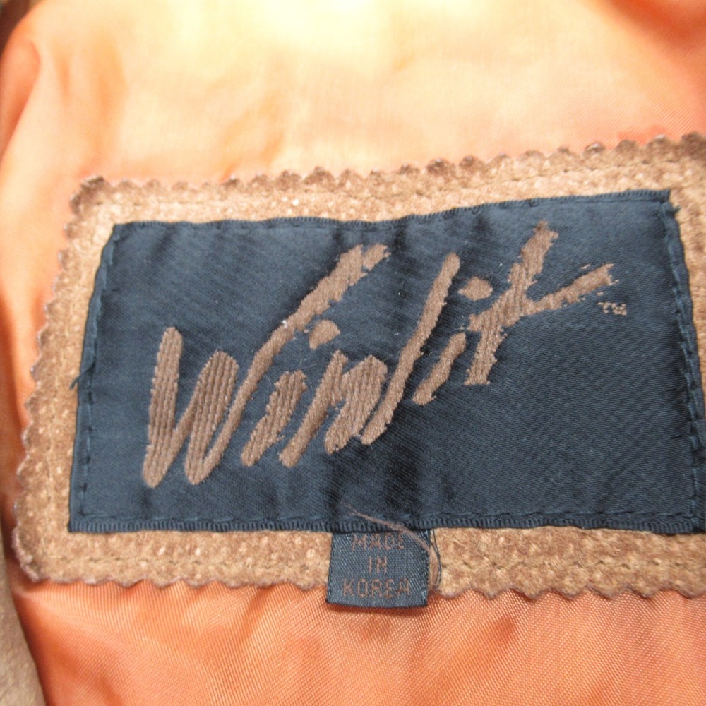 Winlit Genuine Leather Jacket Women Medium Brown Western NEEDS ZIPPER REPAIR VTG - Picture 3 of 16